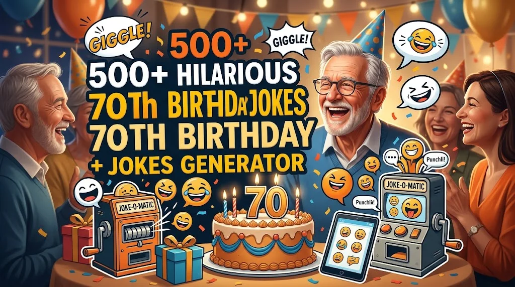 Hilarious 70Th Birthday Jokes + Jokes Generator