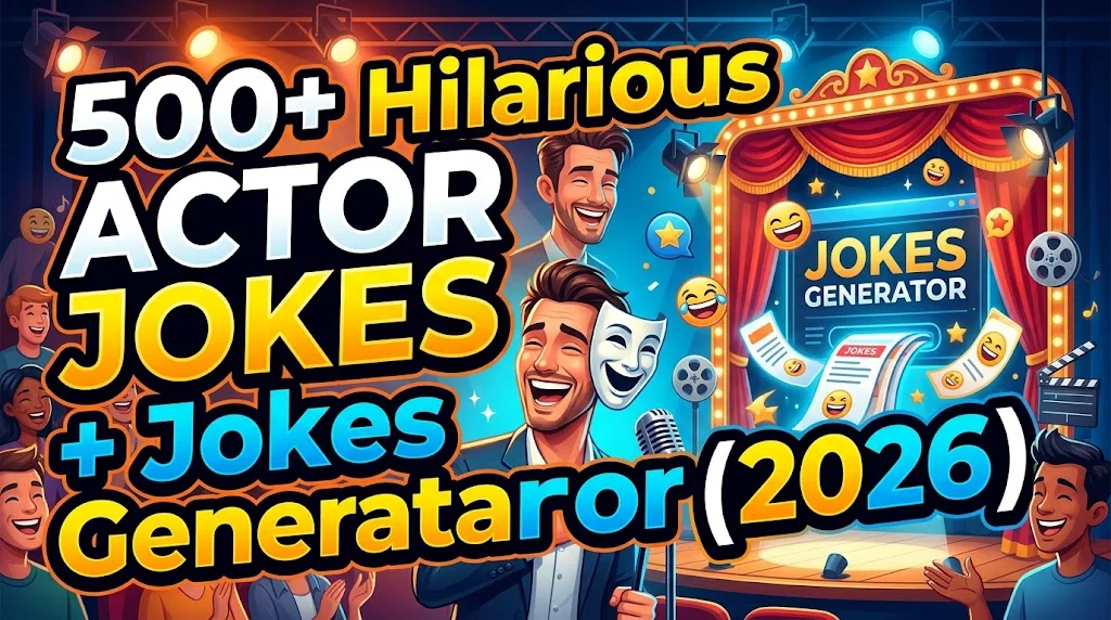 Hilarious Actor Jokes + Jokes Generator