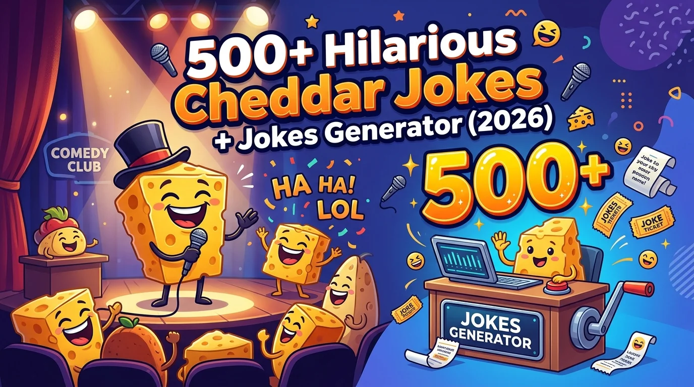 Hilarious Cheddar Jokes + Jokes Generator