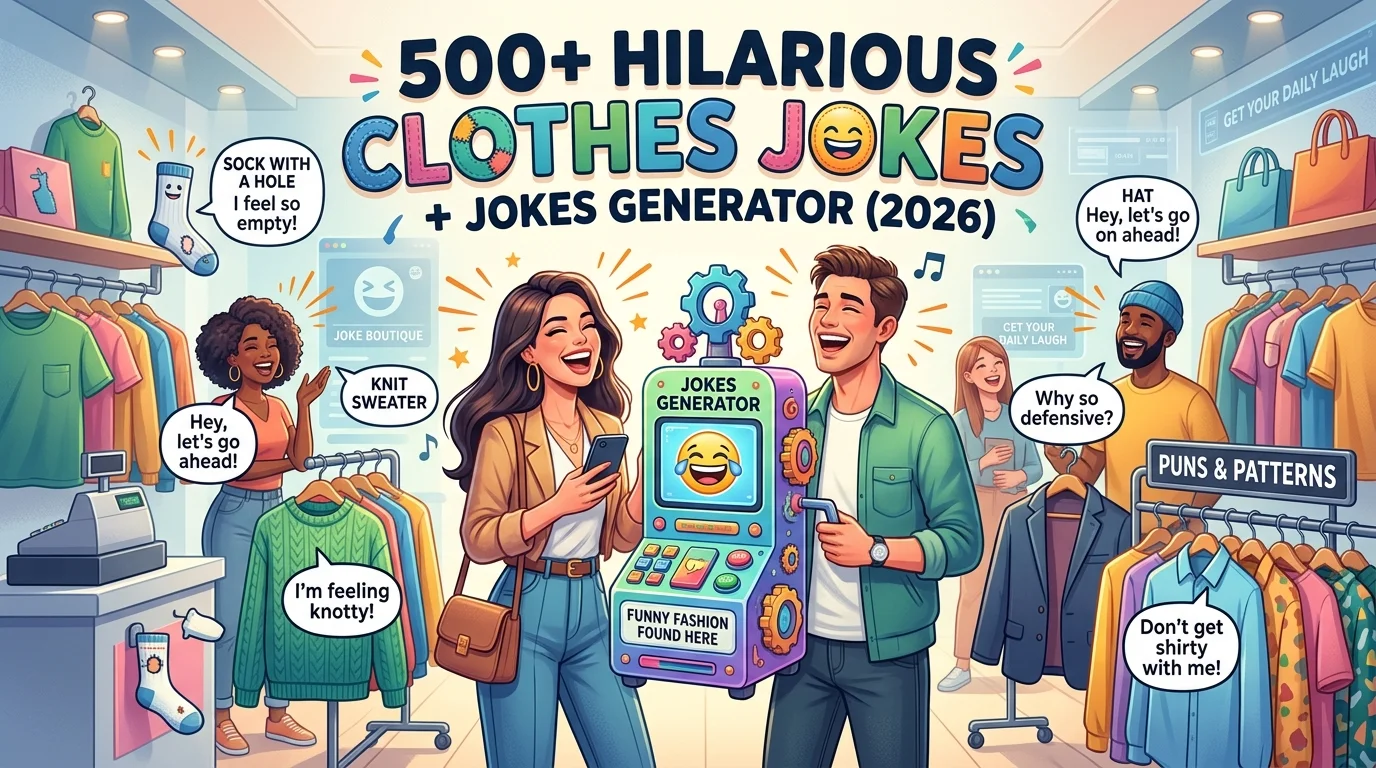Hilarious Clothes Jokes + Jokes Generator