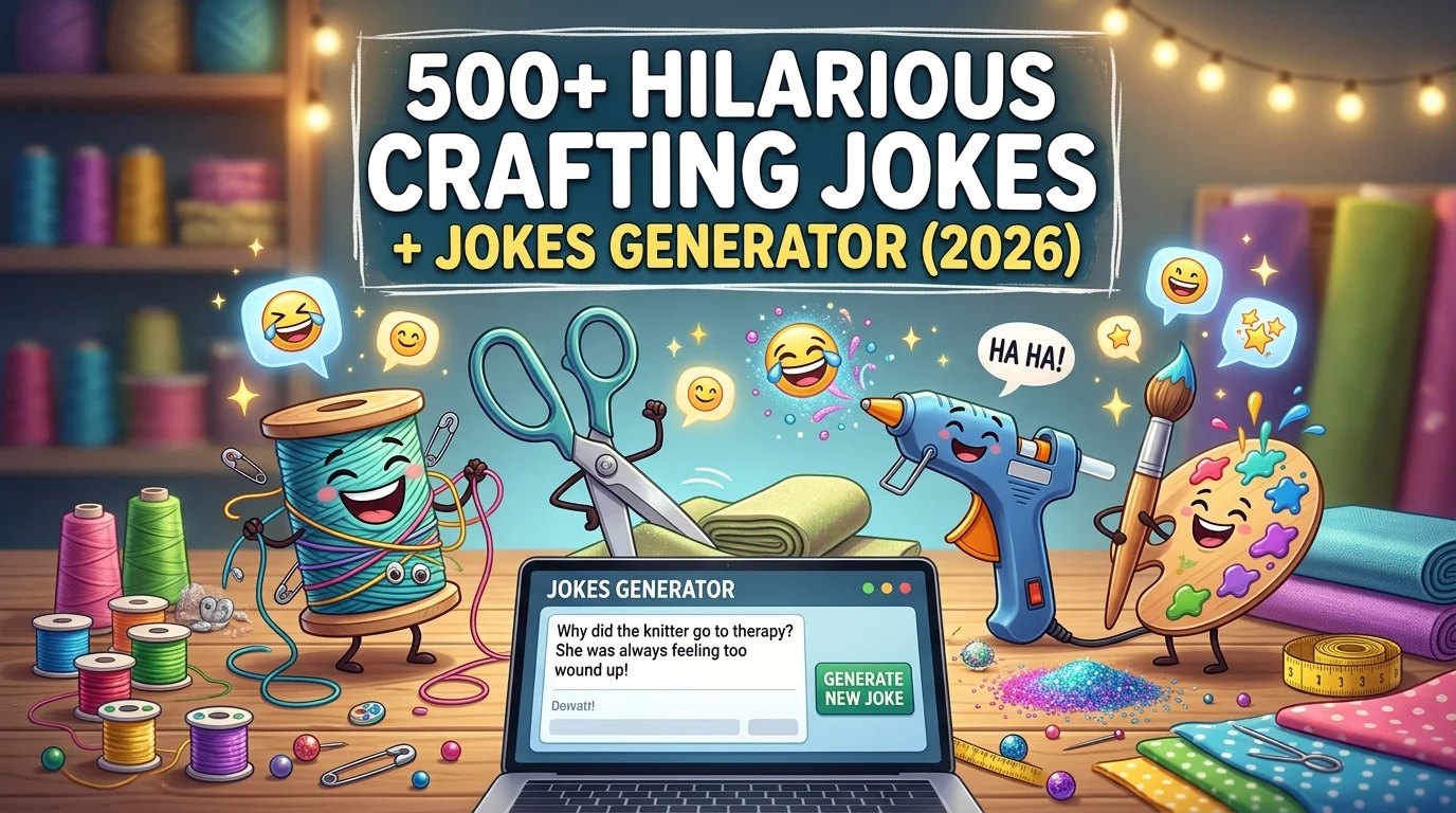 Hilarious Crafting Jokes + Jokes Generator