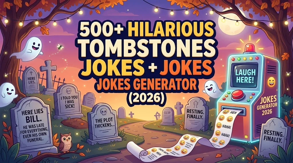 Hilarious Tombstone Jokes + Jokes Generator