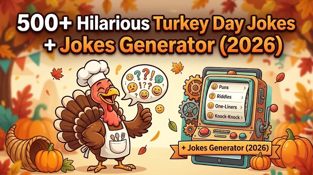 Hilarious Turkey Day Jokes + Jokes Generator